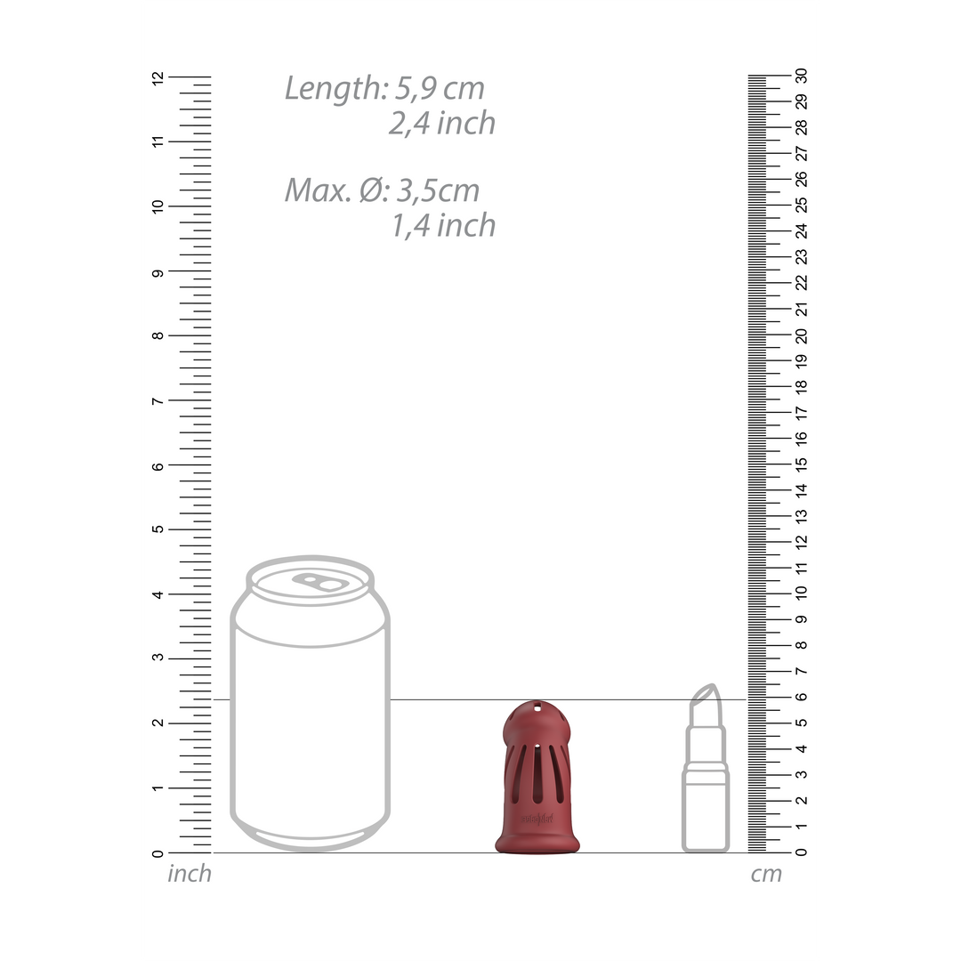 Modell 28 - Ultra Soft Silikon Keuschheitskäfig - Rot