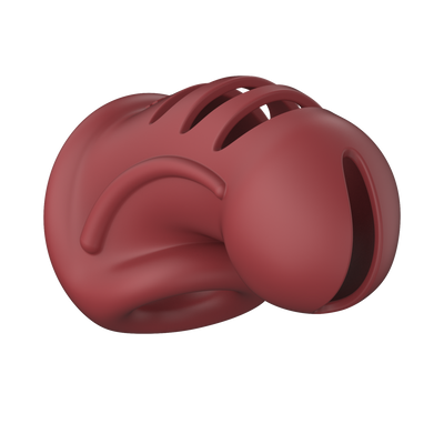 Modell 28 - Ultra Soft Silikon Keuschheitskäfig - Rot