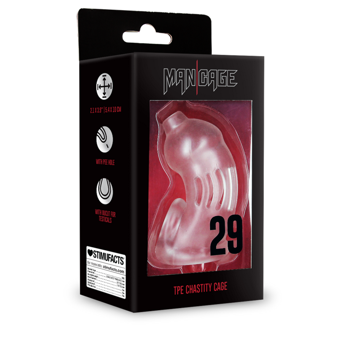 Modell 29 - TPE Keuschheitskäfig - Transparent