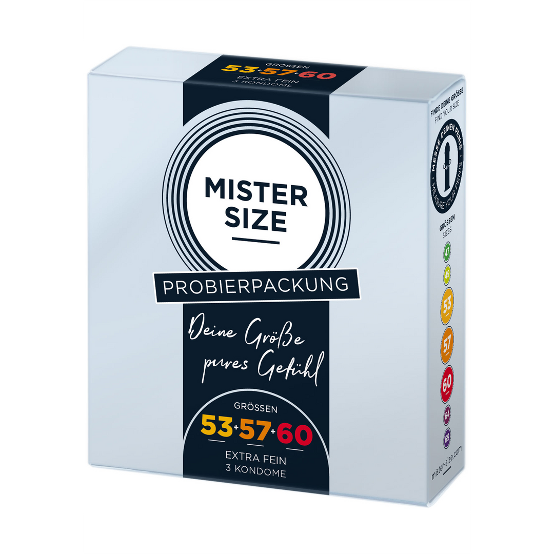 Pure Feel - Testpaket Medium - Kondome 53, 57, 60 mm - 3 Stück
