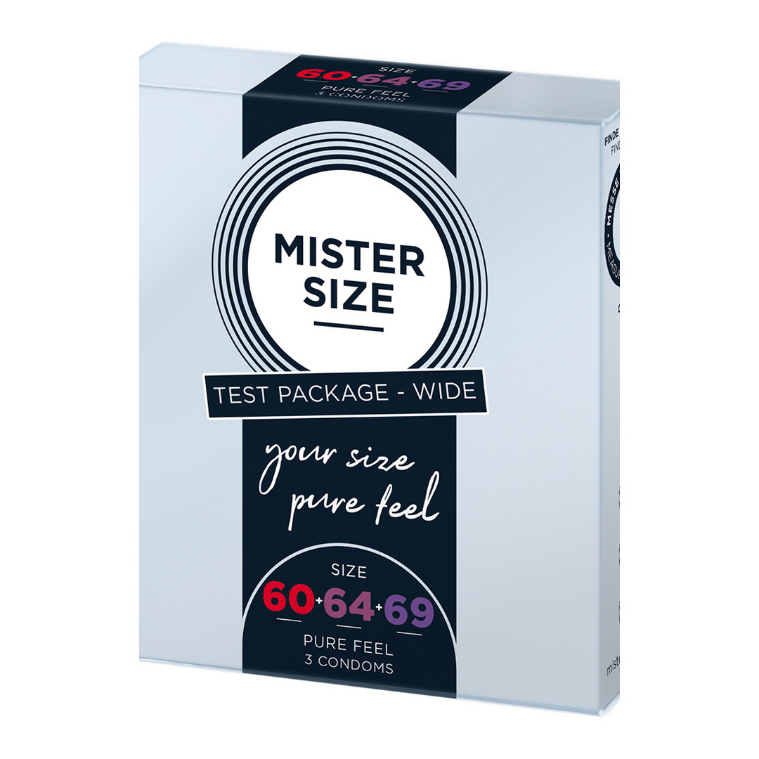 Pure Feel - Testpaket Wide - Kondome 60, 64, 69 mm - 3 Stück