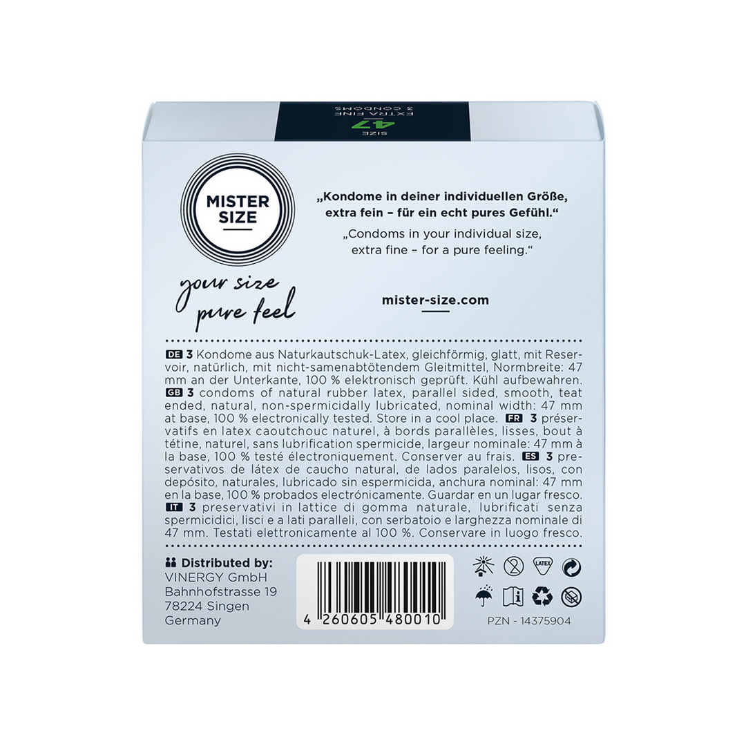 Pure Feel - Kondome 47 mm - 3er Pack