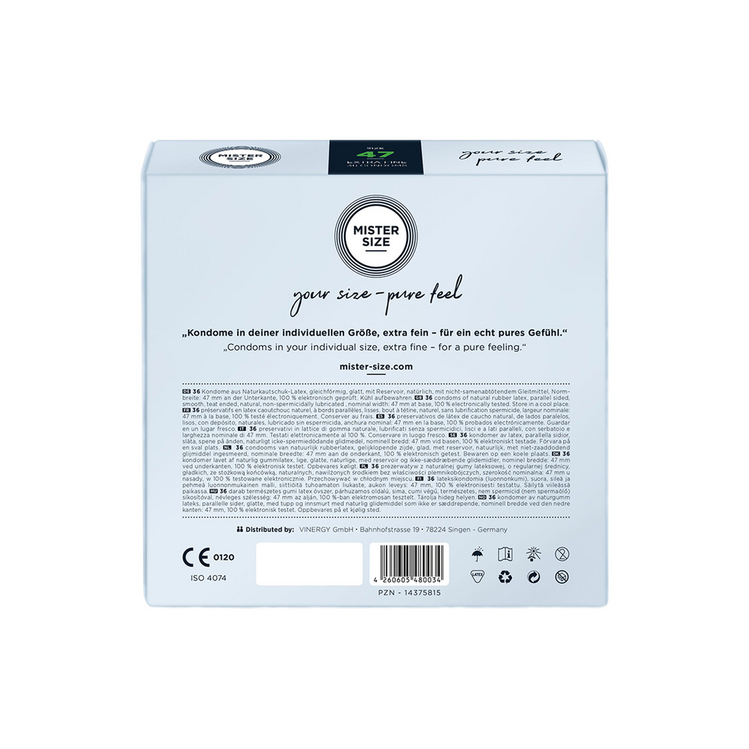 Pure Feel - Kondome 47 mm - 36 Pack