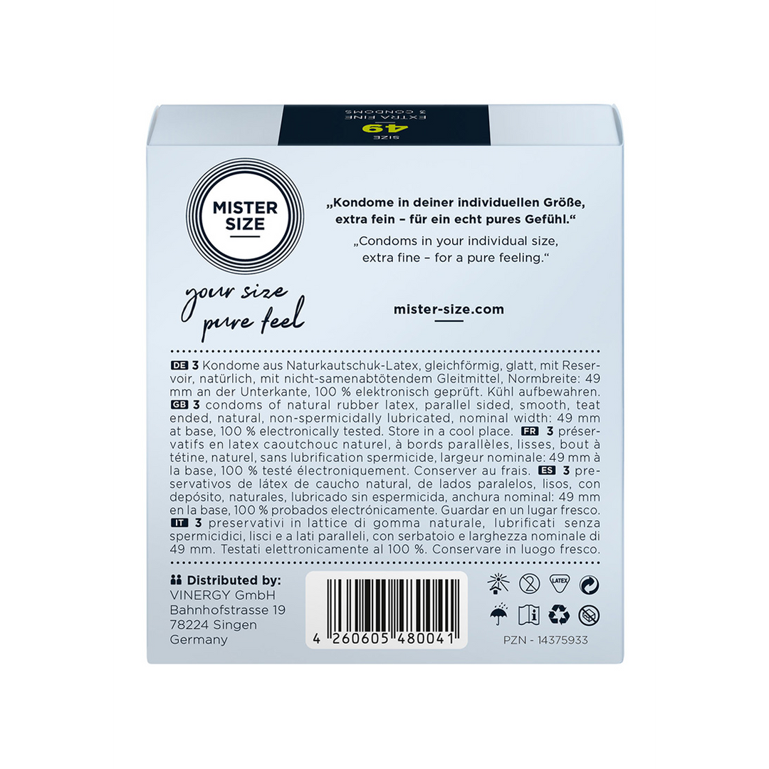 Pure Feel - Kondome 49 mm - 3er Pack