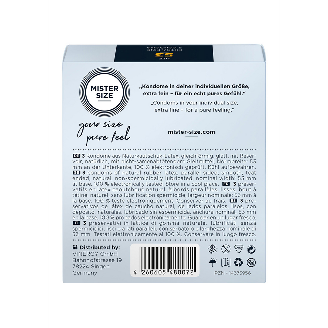 Pure Feel - Kondome 53 mm - 3er Pack