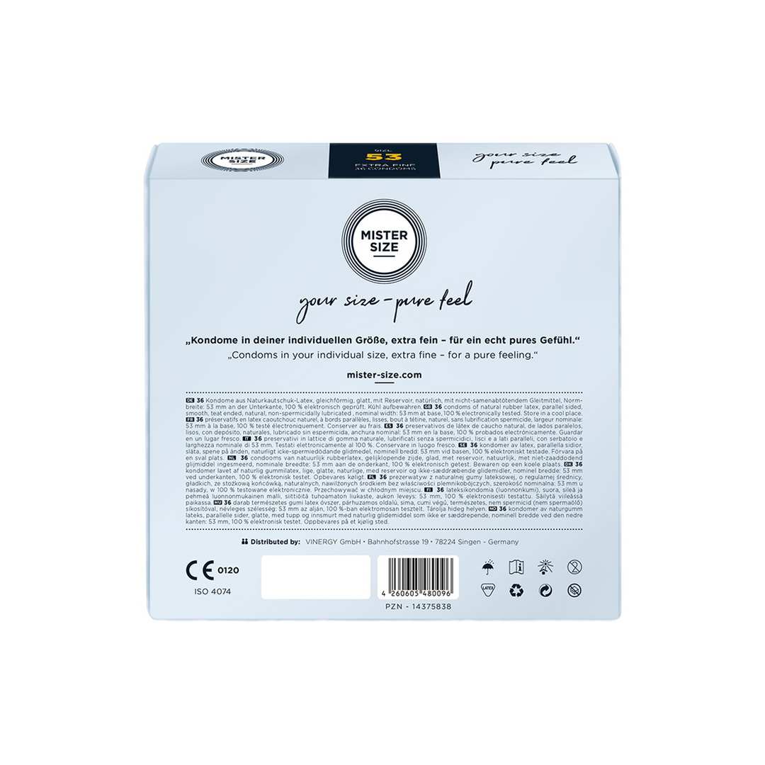 Pure Feel - Kondome 53 mm - 36 Pack