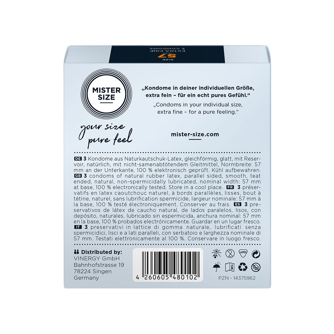 Pure Feel - Kondome 57 mm - 3er Pack