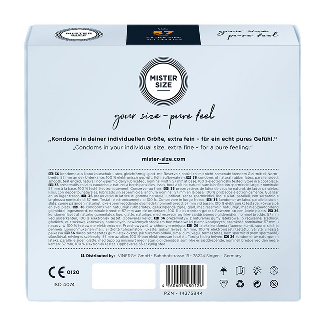 Pure Feel - Kondome 57 mm - 36 Pack