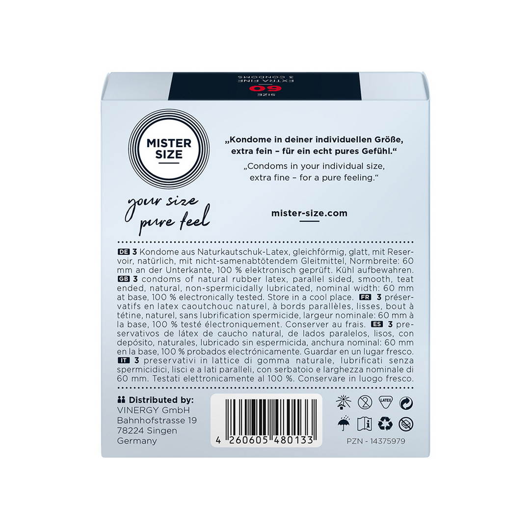 Pure Feel - Kondome 60 mm - 3er Pack