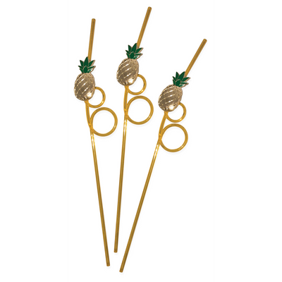Tropischer Trinkhalm - Ananas