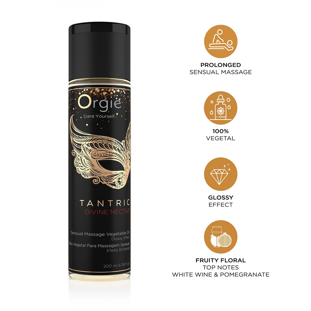 Tantrisches göttliches Nektar - Shining Effect Massageöl - 7 fl oz / 200 ml