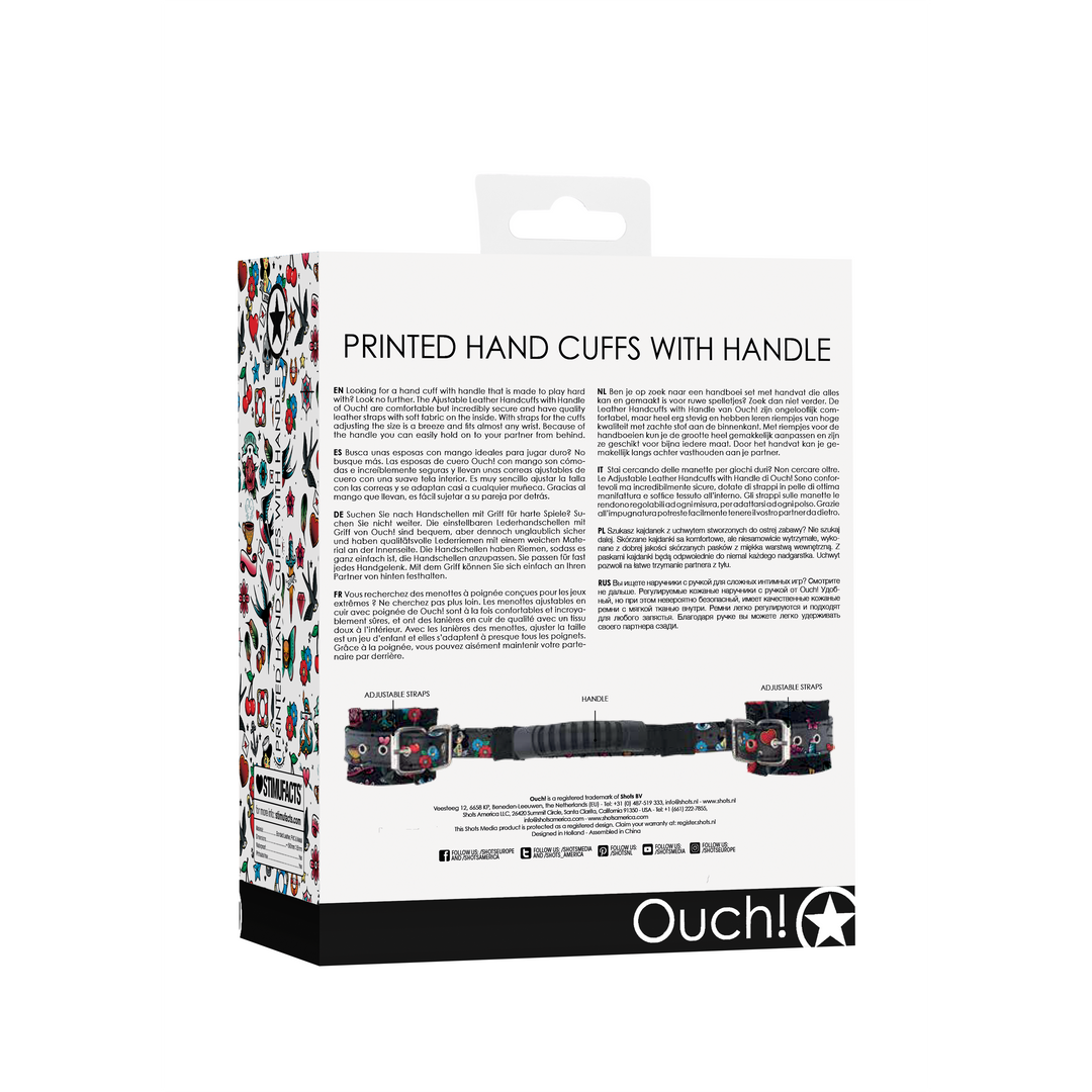 Bedruckte Handschellen mit Griff