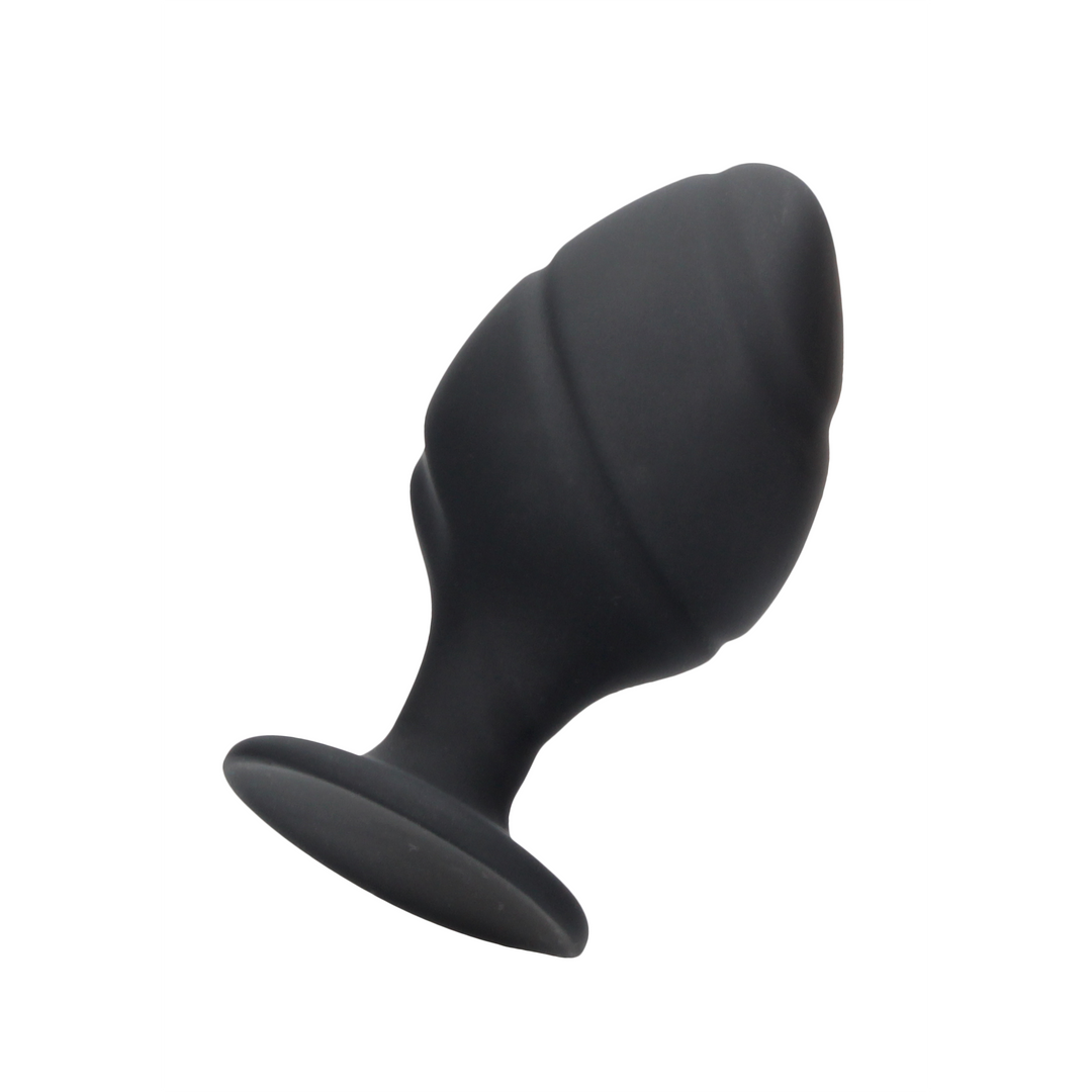 Swirled Butt Plug Set - Schwarz