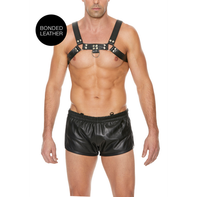 Bulldog Leder Brustgeschirr - S/M