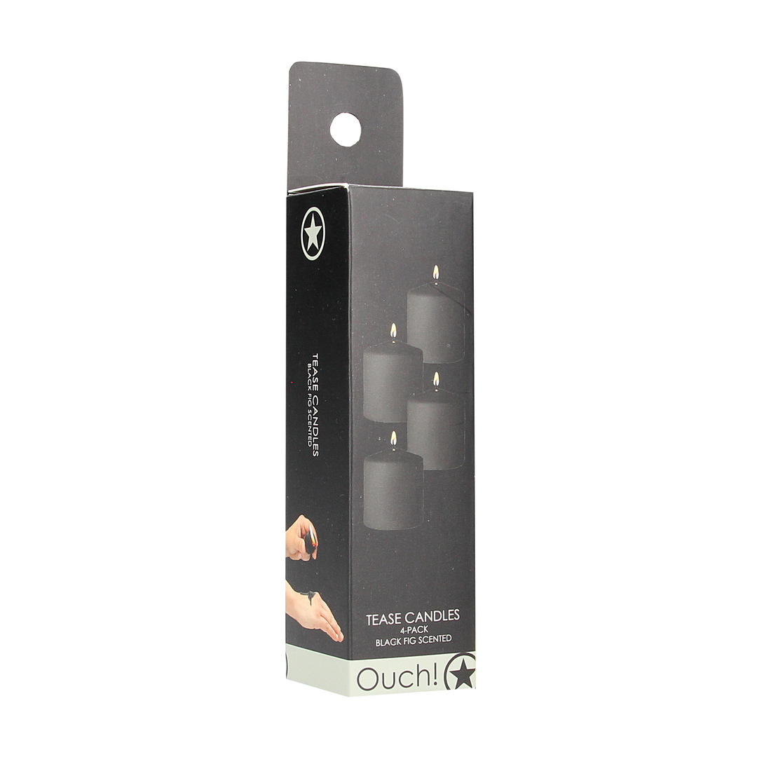 Tease Candles - Ungehorsam - 4 Stück - Schwarz