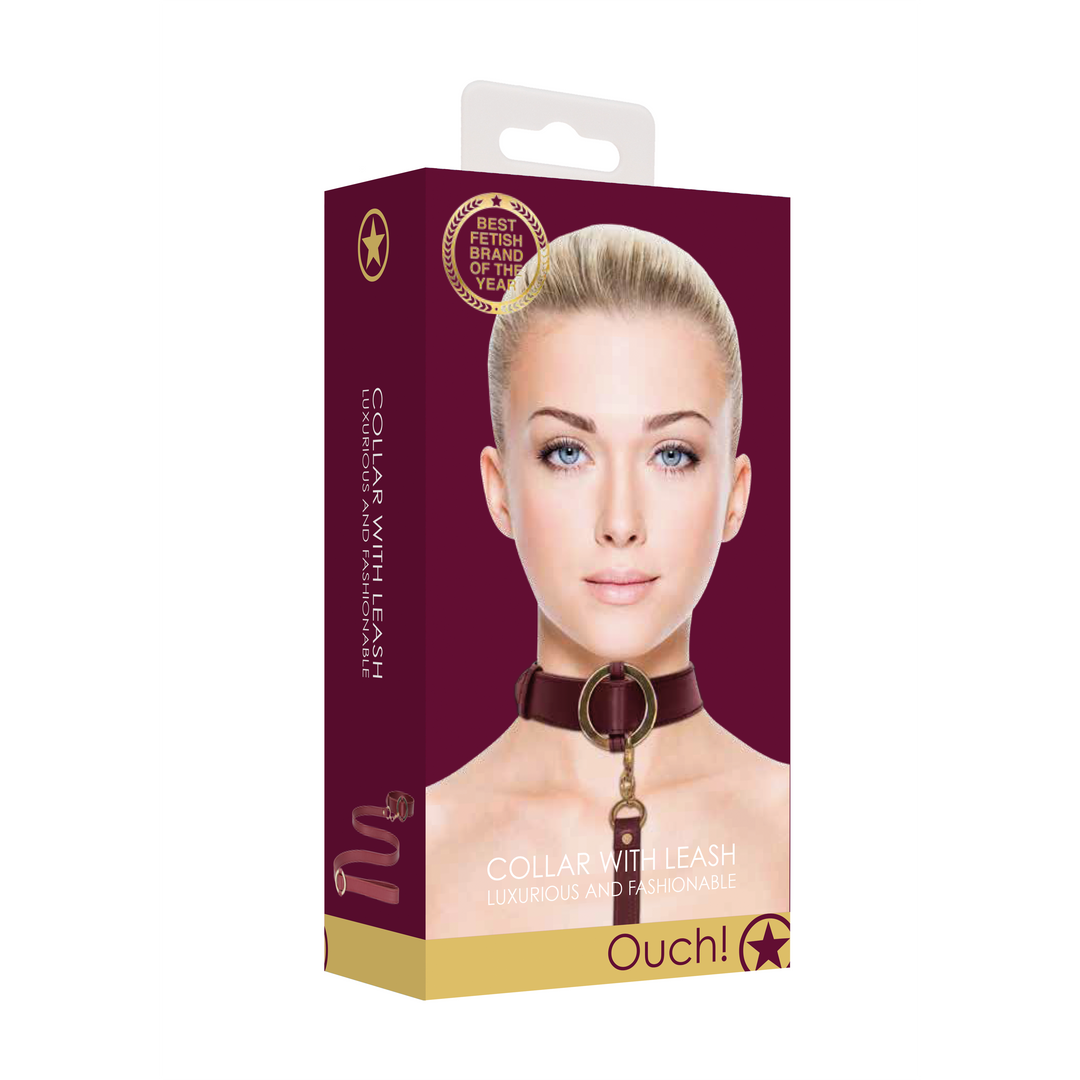 Luxuriöses Halsband mit Leine