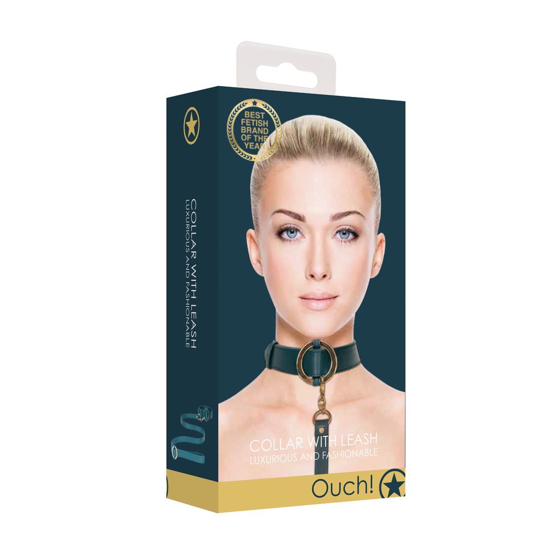 Luxuriöses Halsband mit Leine