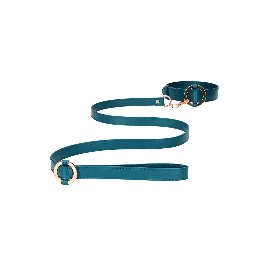 Luxuriöses Halsband mit Leine