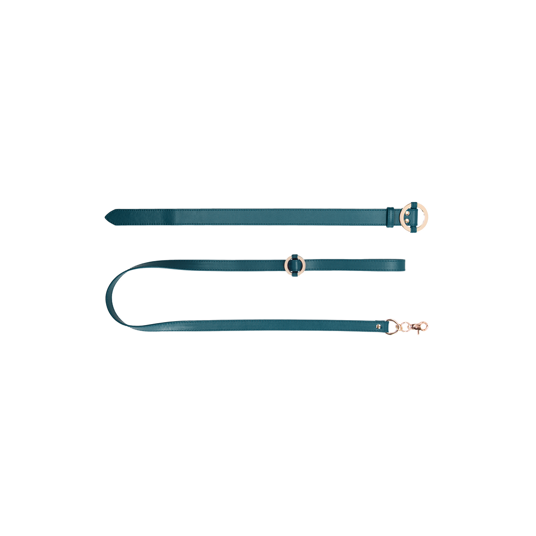 Luxuriöses Halsband mit Leine