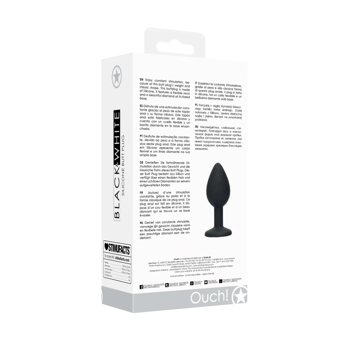 Silikon Butt Plug mit abnehmbaren Schmuck