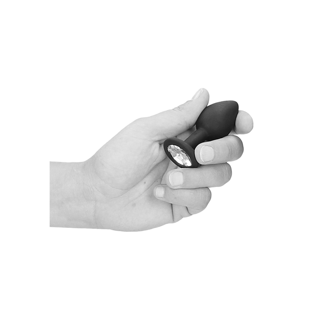 Silikon Butt Plug mit abnehmbaren Schmuck