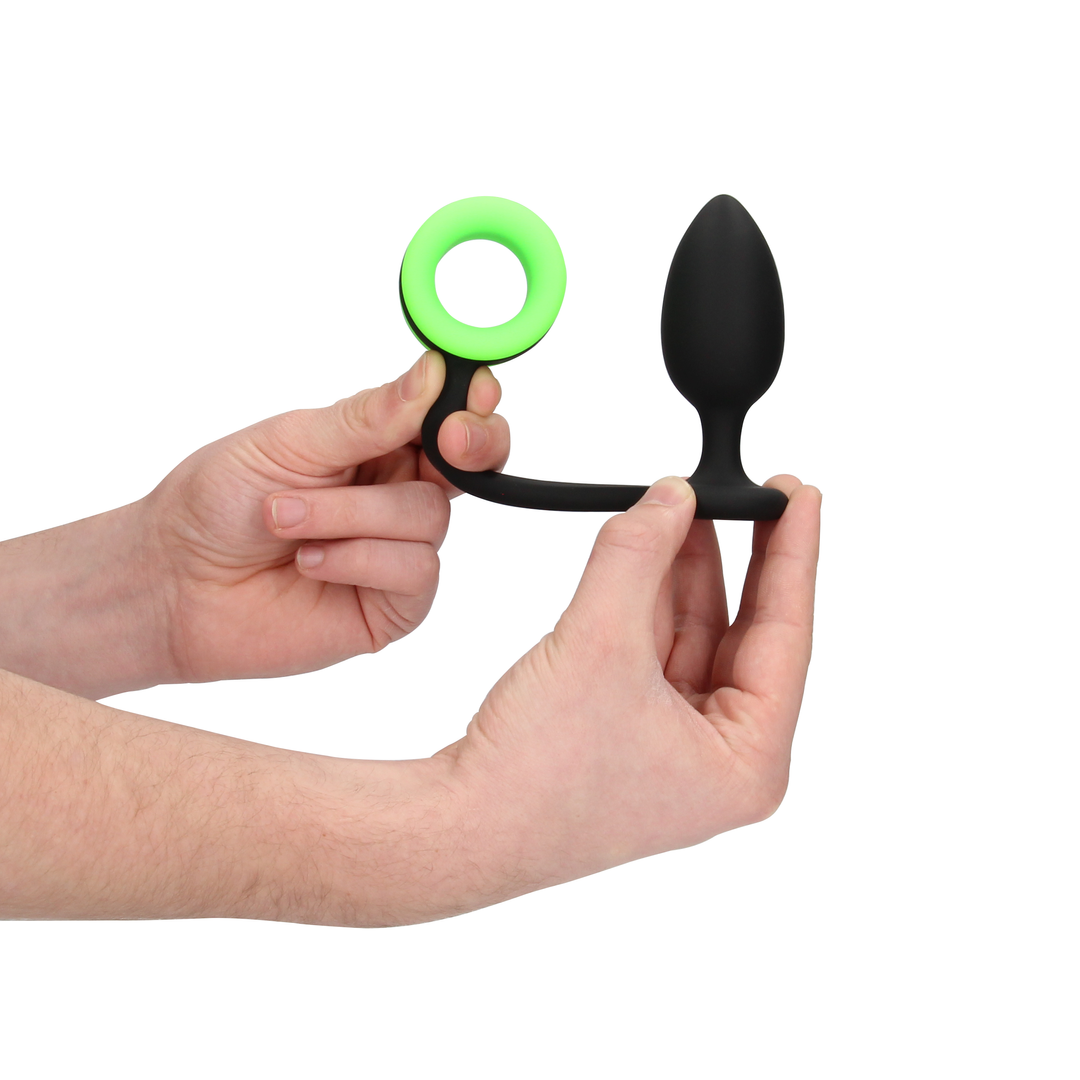 Butt Plug mit Cockring - Leuchtet im Dunkeln