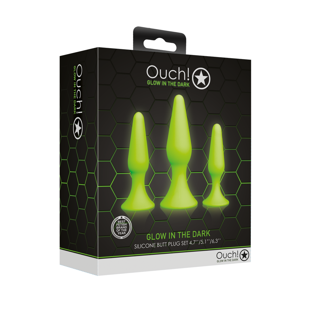 Butt Plug Set - Leuchtet im Dunkeln