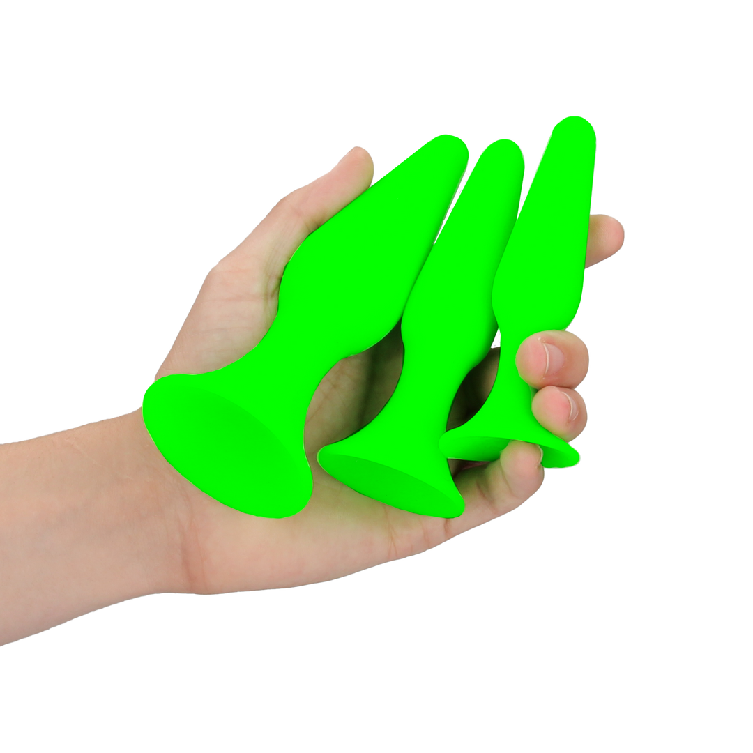 Butt Plug Set - Leuchtet im Dunkeln
