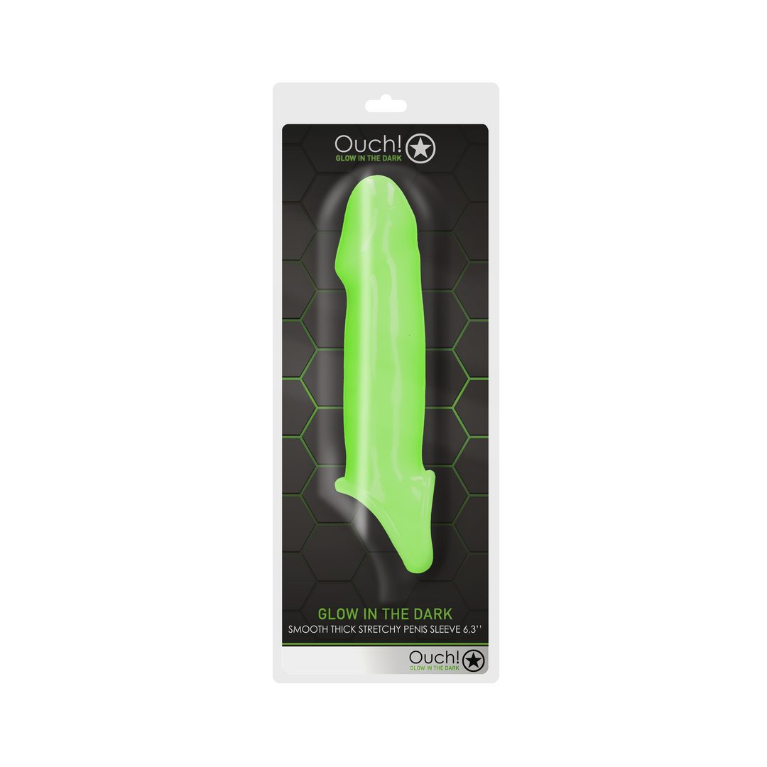 Glatt Dick Dehnbar Penis Hülle - Leuchtet im Dunkeln