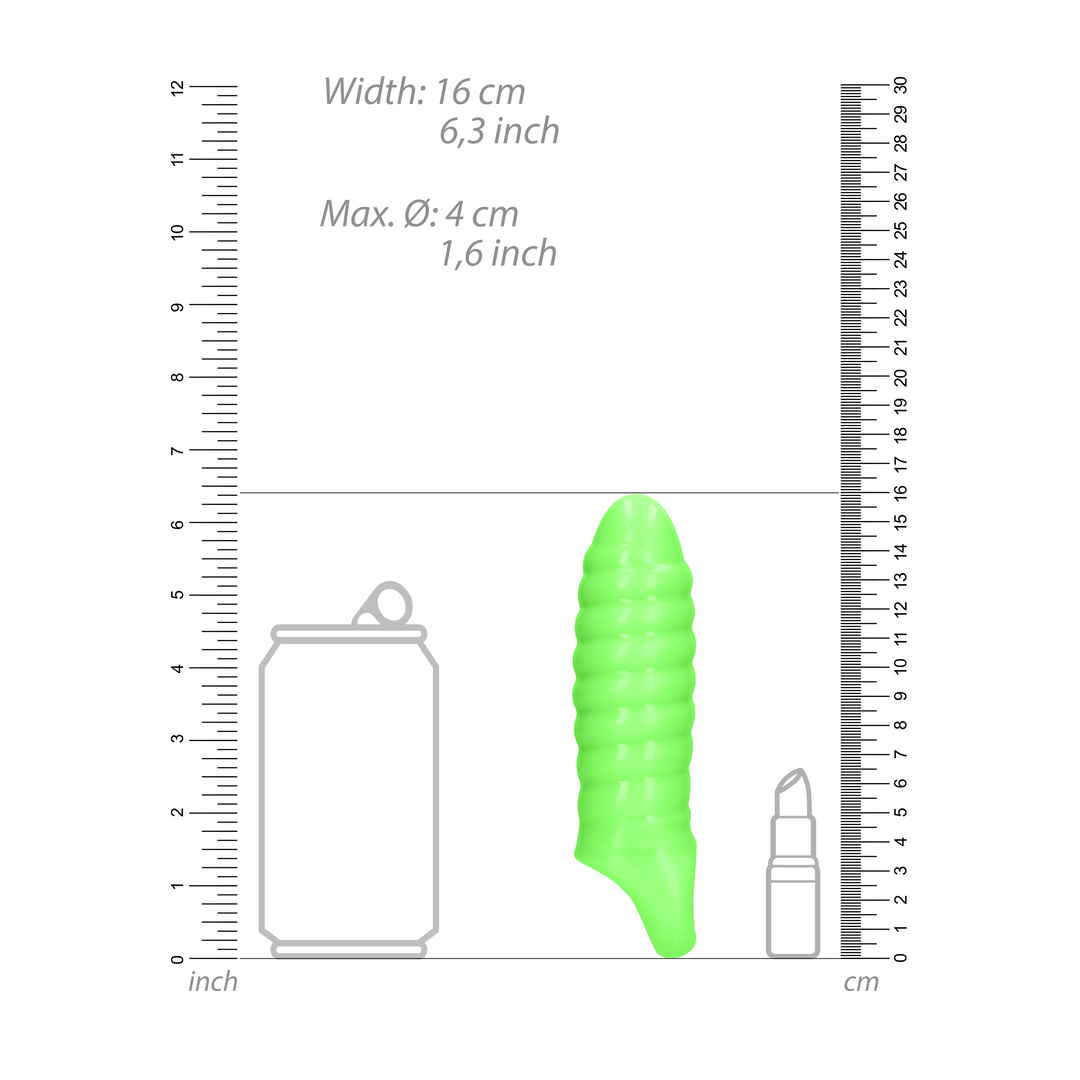 Wirbel Dick Dehnbar Penis-Hülle - Leuchtet im Dunkeln