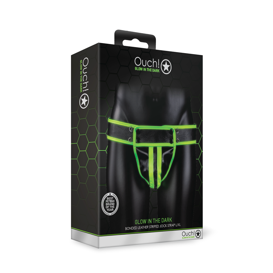 Gestreifter Jockstrap - Leuchtet im Dunkeln - L/XL