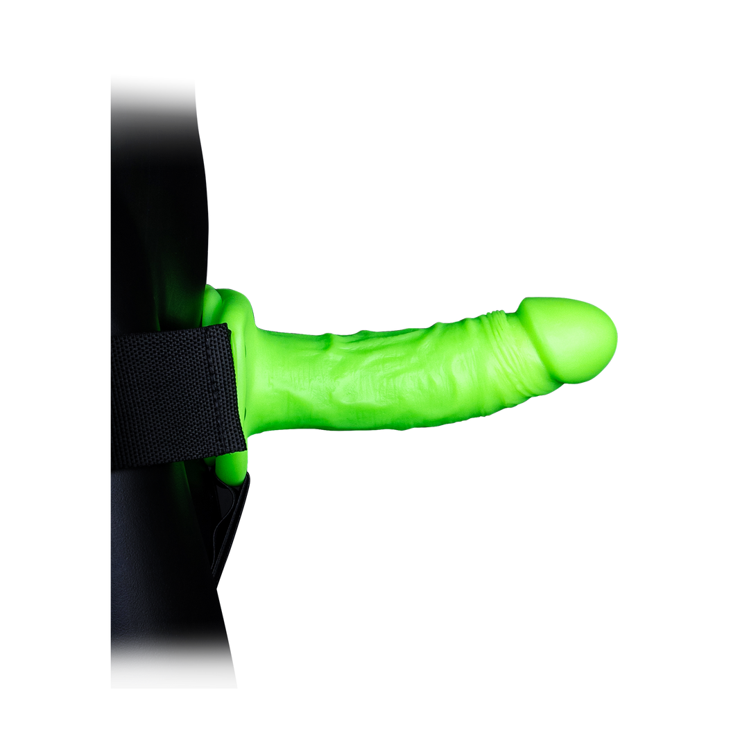 Realistisches Strap-On-Geschirr - Leuchtet im Dunkeln - 7 / 18 cm