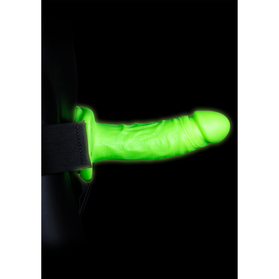 Realistisches Strap-On-Geschirr - Leuchtet im Dunkeln - 7 / 18 cm