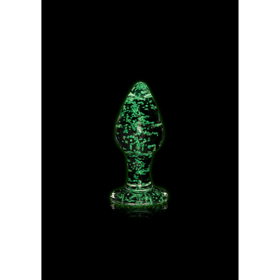 Glas Butt Plug - Glow in the Dark - Medium