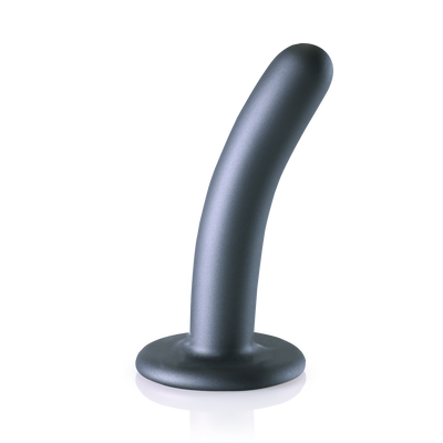 Glatter Silikon G-Punkt Dildo - 5'' / 12 cm - Gunmetal