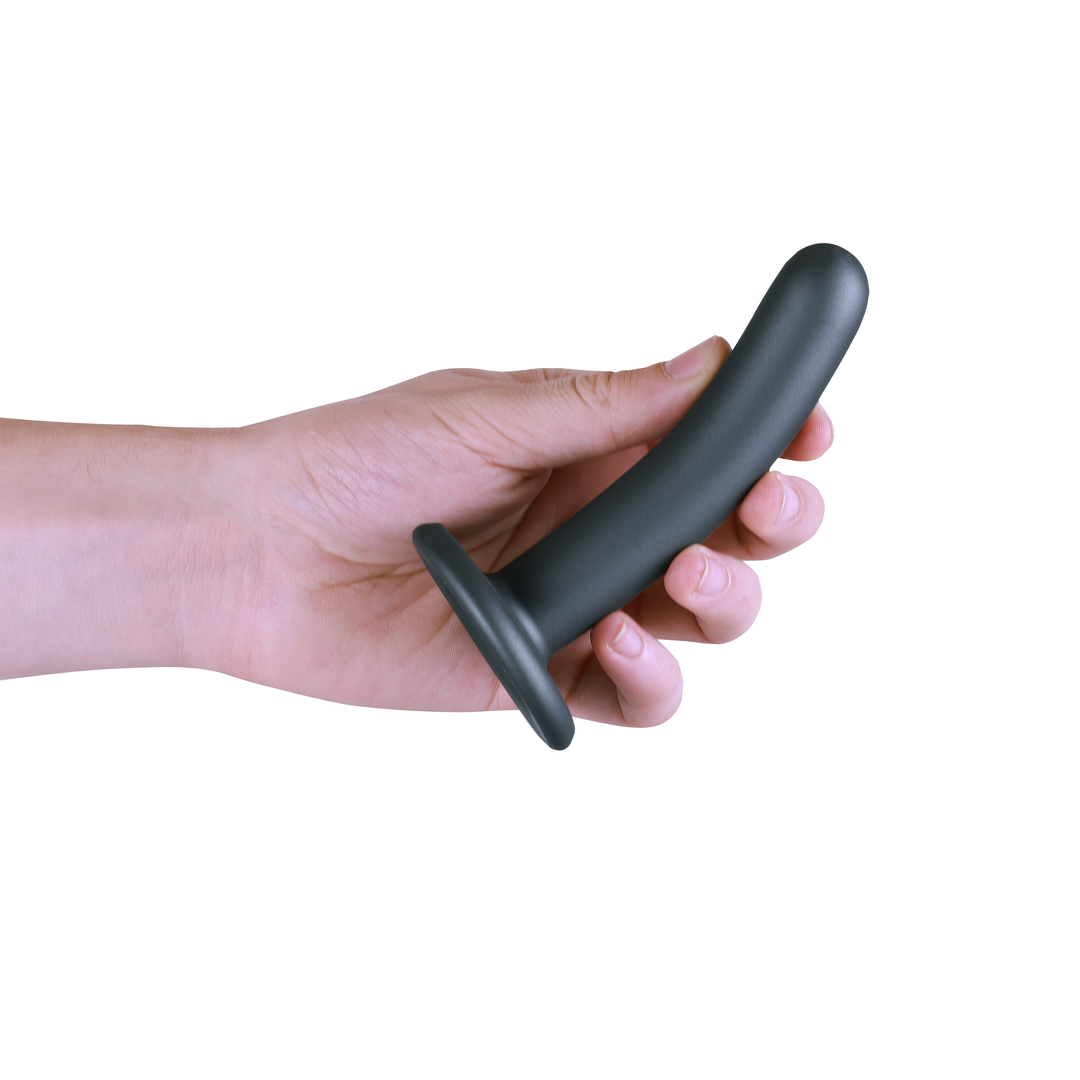 Glatter Silikon G-Punkt Dildo - 5'' / 12 cm - Gunmetal