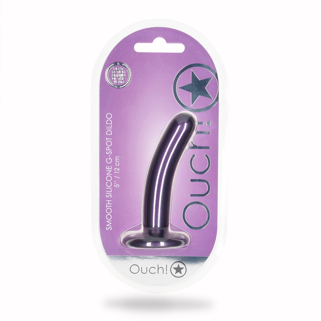 Glatter Silikon G-Punkt Dildo - 5'' / 12 cm - Metallic Lila
