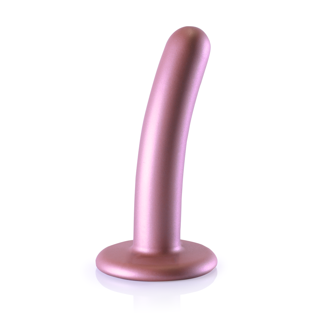 Glatter Silikon G-Punkt Dildo - 5'' / 12 cm - Rose Gold