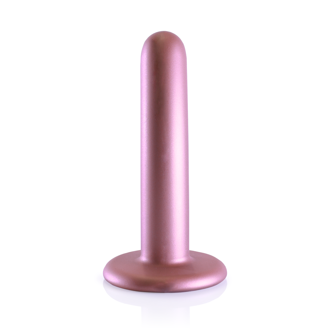 Glatter Silikon G-Punkt Dildo - 5'' / 12 cm - Rose Gold