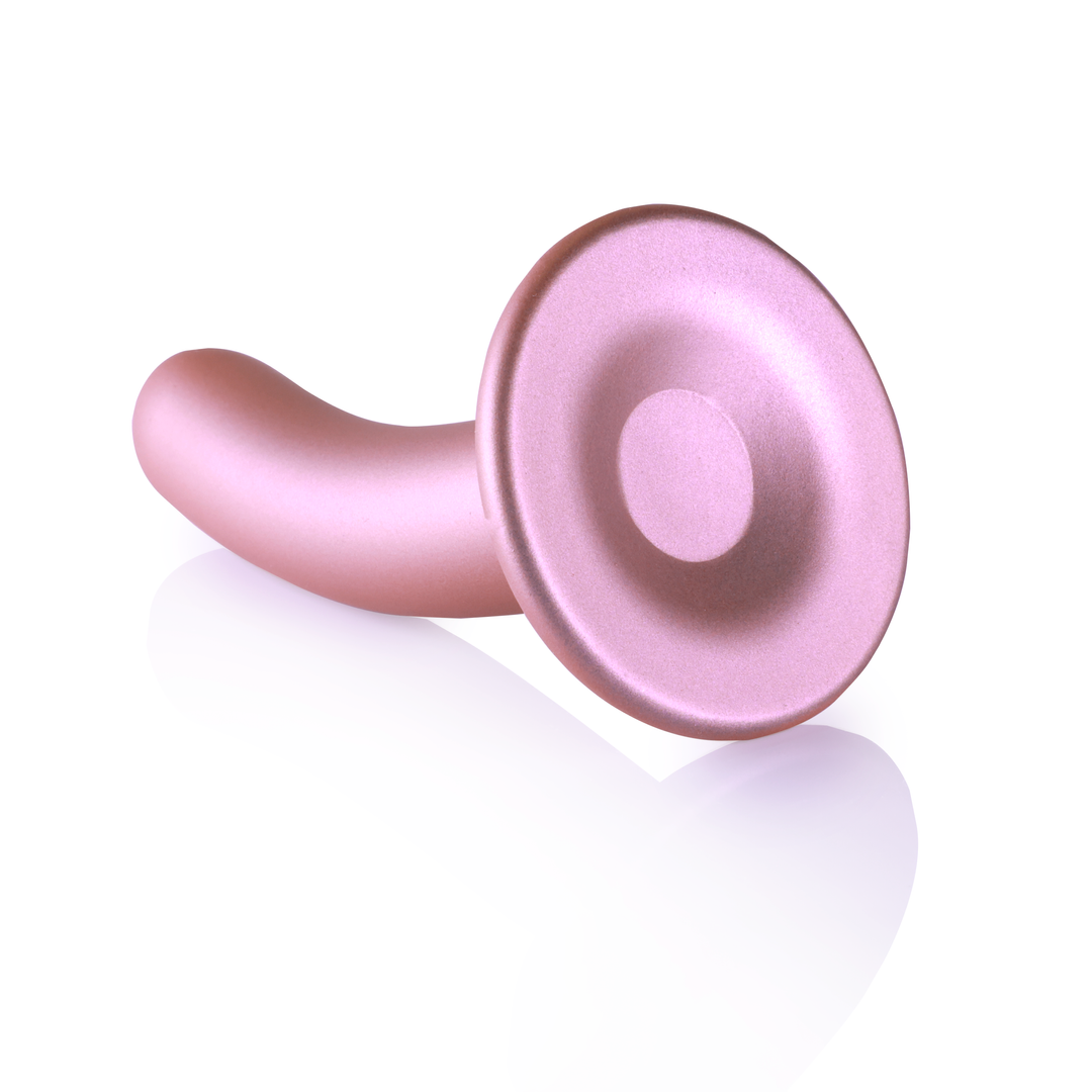 Glatter Silikon G-Punkt Dildo - 5'' / 12 cm - Rose Gold