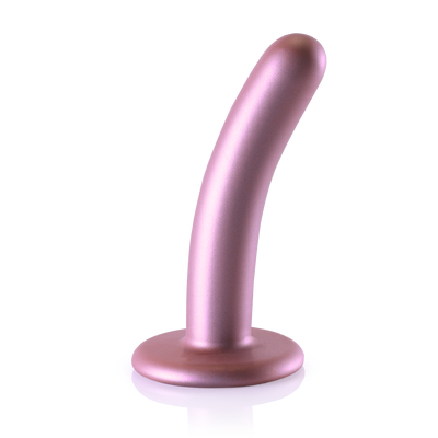 Glatter Silikon G-Punkt Dildo - 5'' / 12 cm - Rose Gold