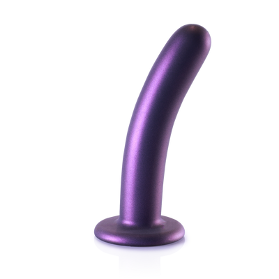 Glatte Silikon G-Punkt Dildo - 6'' / 14,5 cm - Metallic Lila