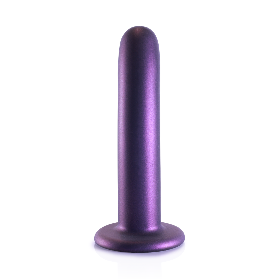 Glatte Silikon G-Punkt Dildo - 6'' / 14,5 cm - Metallic Lila