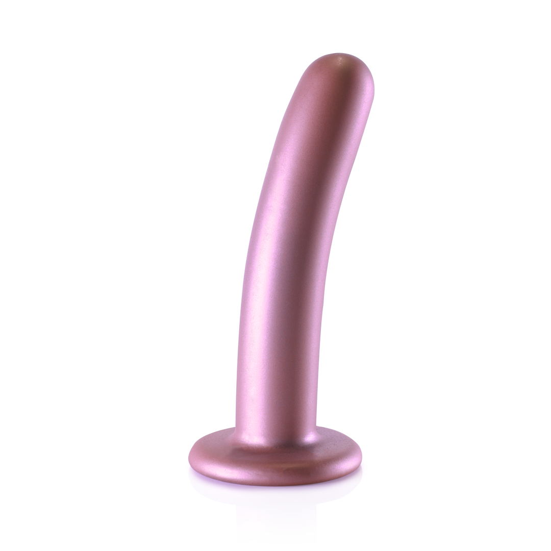 Glatter Silikon G-Punkt Dildo - 6'' / 14,5 cm - Rose Gold