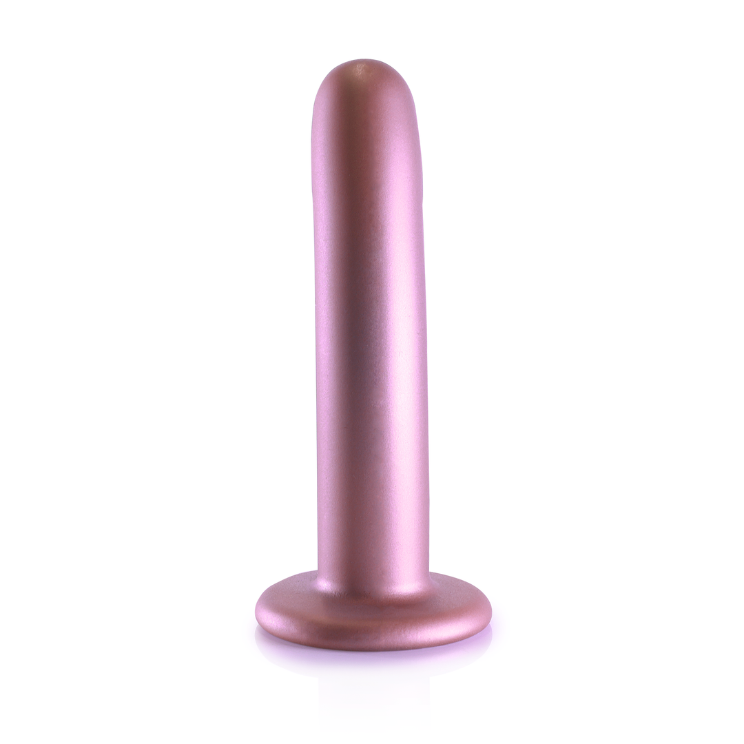 Glatter Silikon G-Punkt Dildo - 6'' / 14,5 cm - Rose Gold