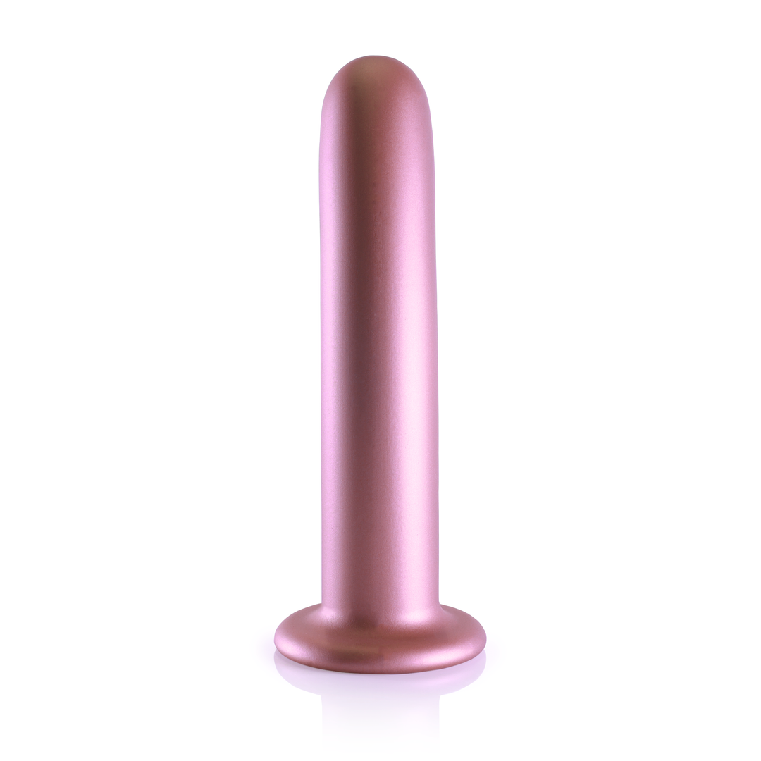 Glatter Silikon G-Punkt Dildo - 7'' / 17 cm - Rose Gold