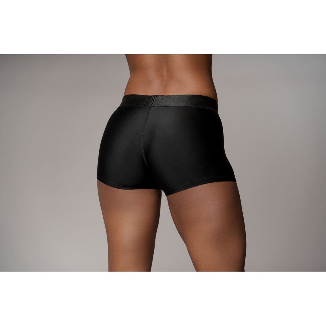 Vibrating Strap-on Boxer - M/L - Schwarz