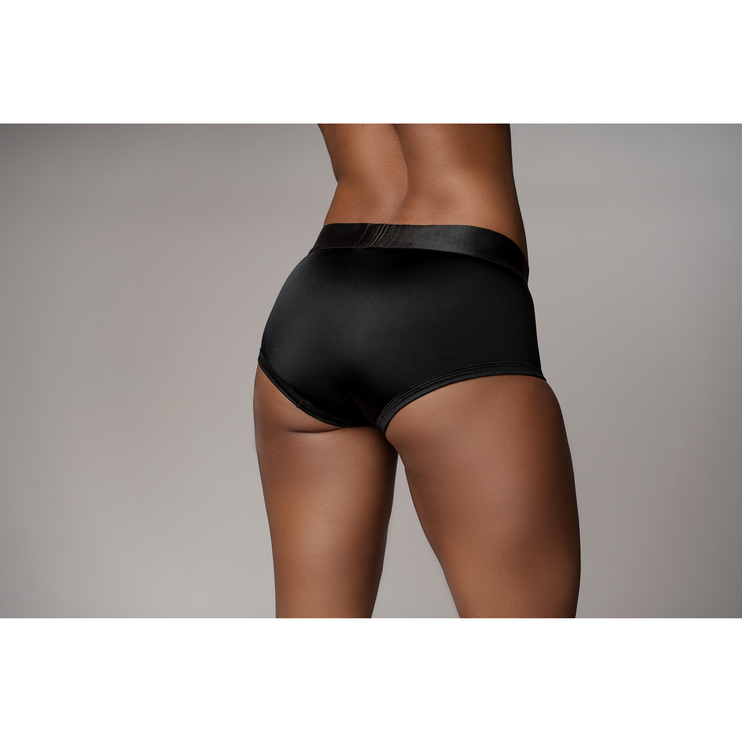 Vibrierender Strap-on Slip - M/L - Schwarz