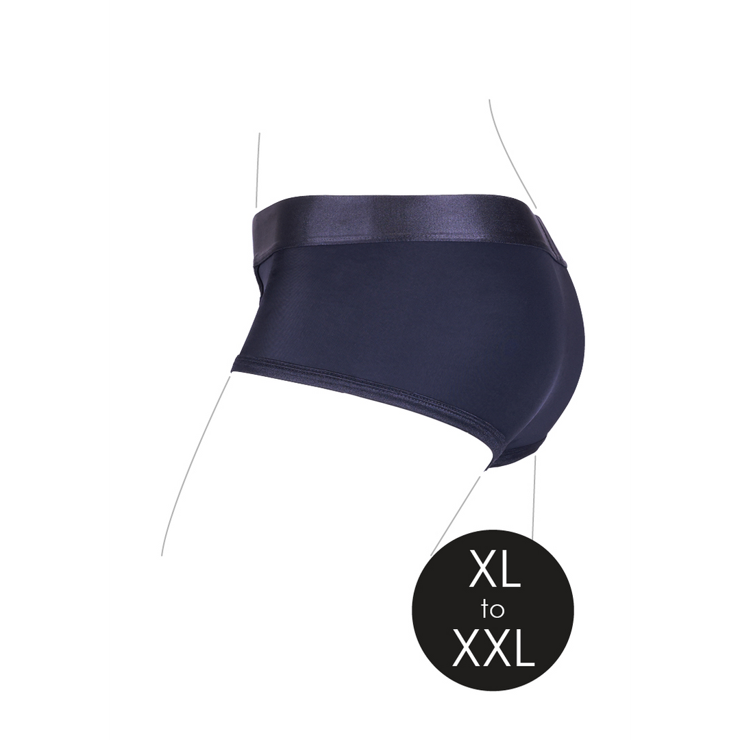 Vibrierender Strap-on Slip - XL/XXL - Schwarz