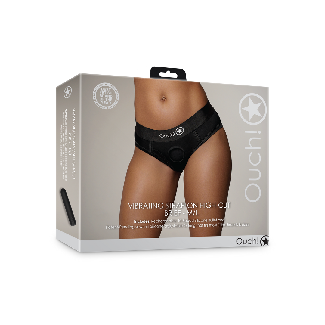 Vibrationsgürtel Hochgeschnittene Unterhose - M/L - Schwarz